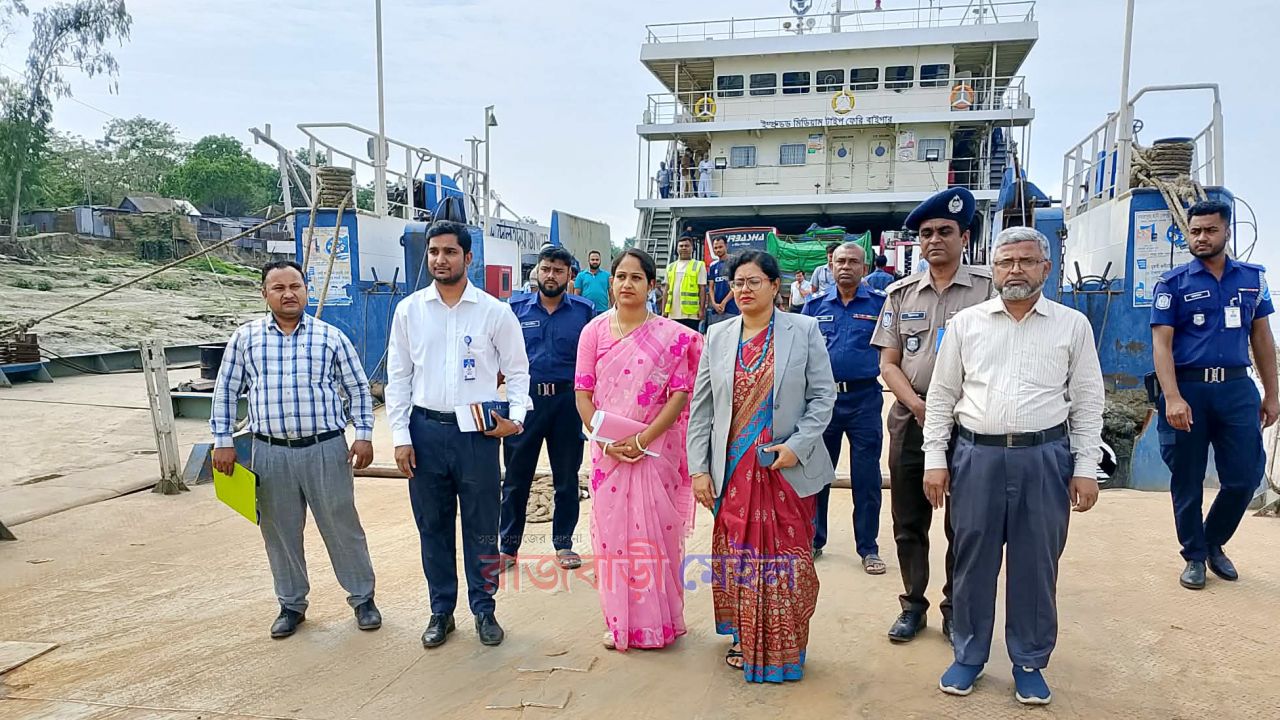 দৌলতদিয়ার দুর্ঘটনাস্থল ফেরি ঘাট পরিদর্শন করলেন  নবাগত ডিসি