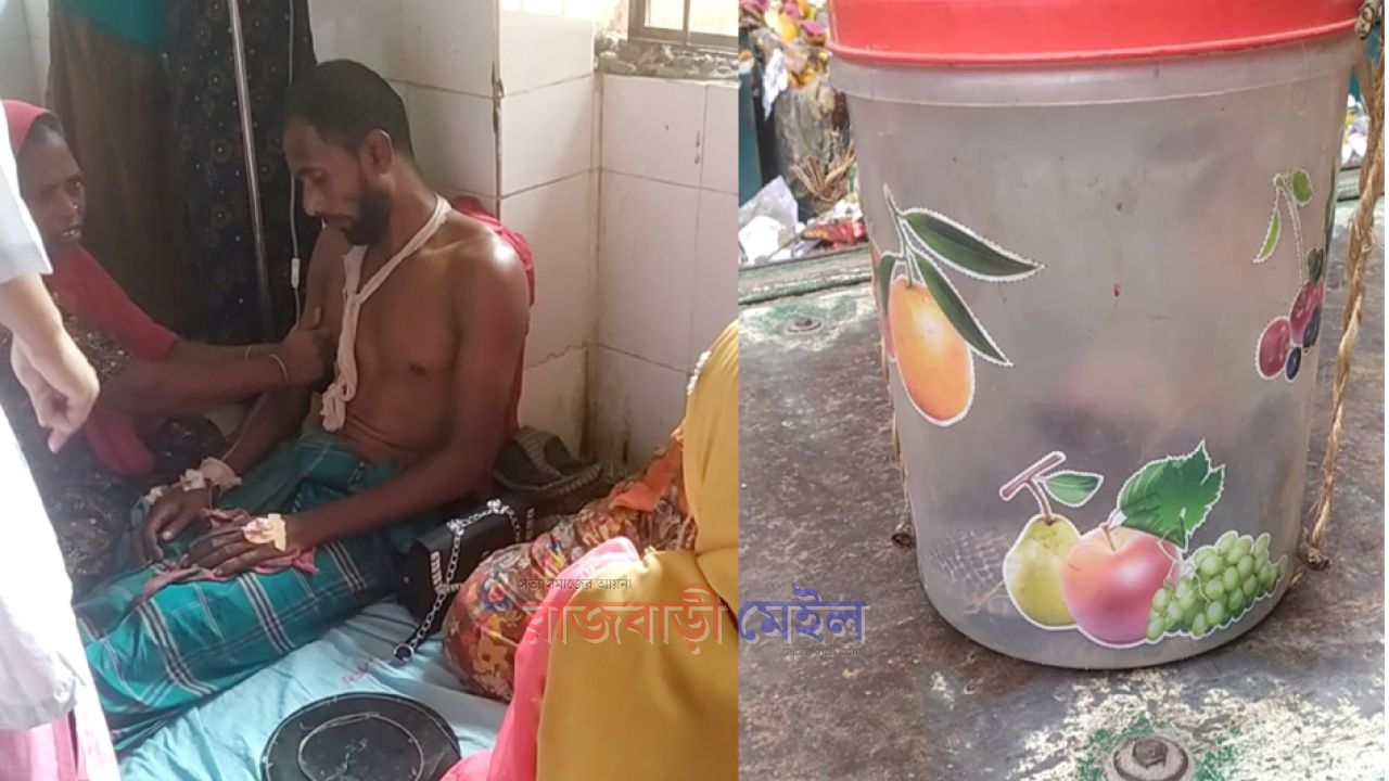 রাজবাড়ীতে কামড় খেয়ে জ্যান্ত গোখরা সাপ নিয়ে হাসপাতালে কৃষক